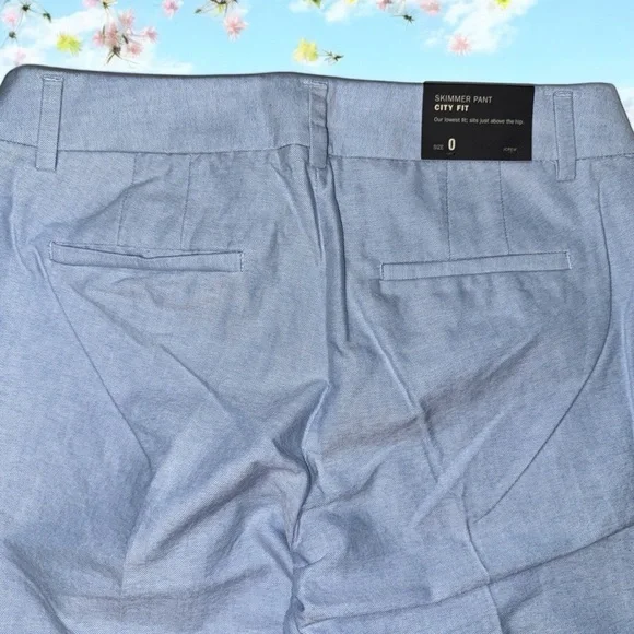 J. Crew women’s Blue Ankle Cropped Pants size 0 - Picture 2 of 3